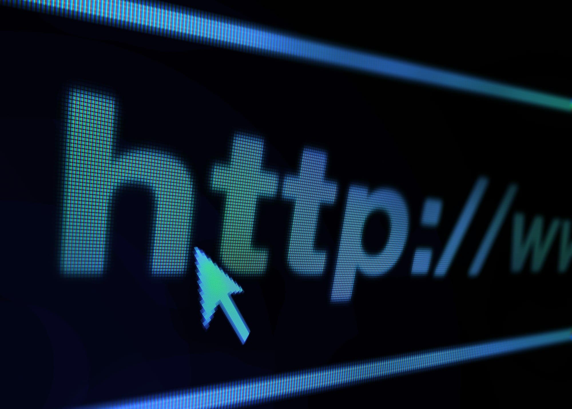 Close-up of a search bar and DNS network configuration screen